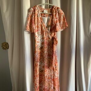 Easy Clothes wrap dress, high low hem